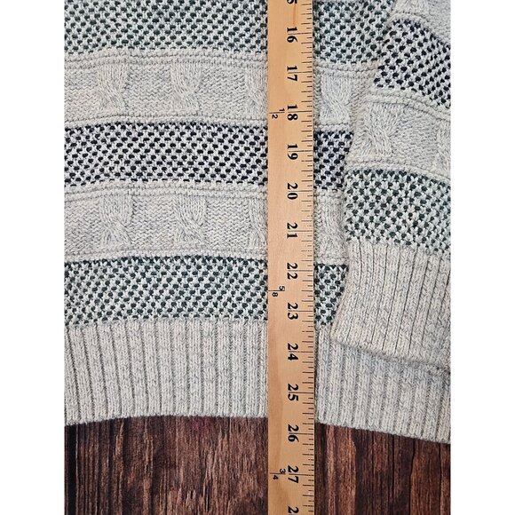Peconic Bay Traders Vtg Sweater Cable Knit 100% Cotton Pullover USA Made Men's L - Picture 4 of 9